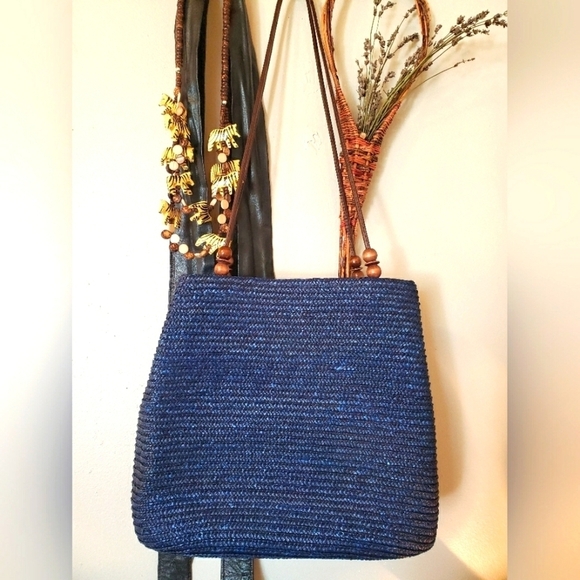 Blue Natural Fiber Bag - Picture 1 of 11